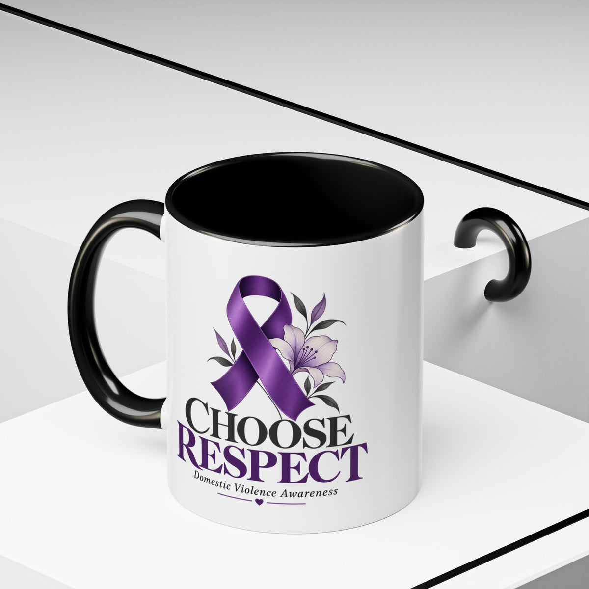 Choose Respect - Domestic Violence Awareness Coffee Mug (Accent, 11/15oz)