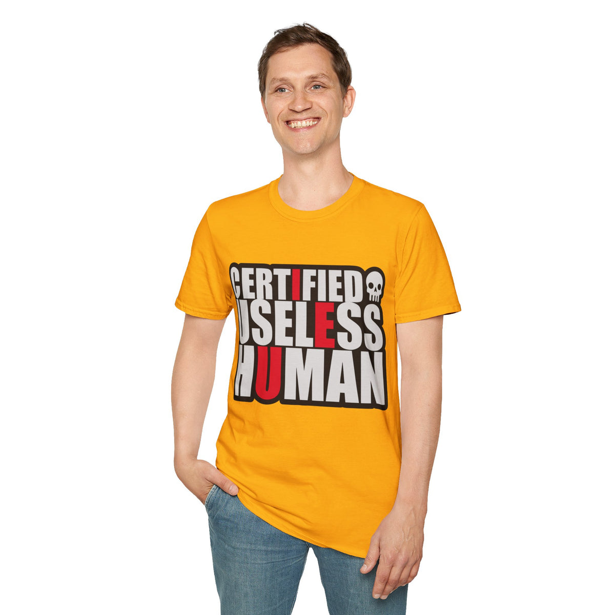 Certified Useless Human T-Shirt — Funny Sarcastic Graphic Tee - Trending Now - August 2026