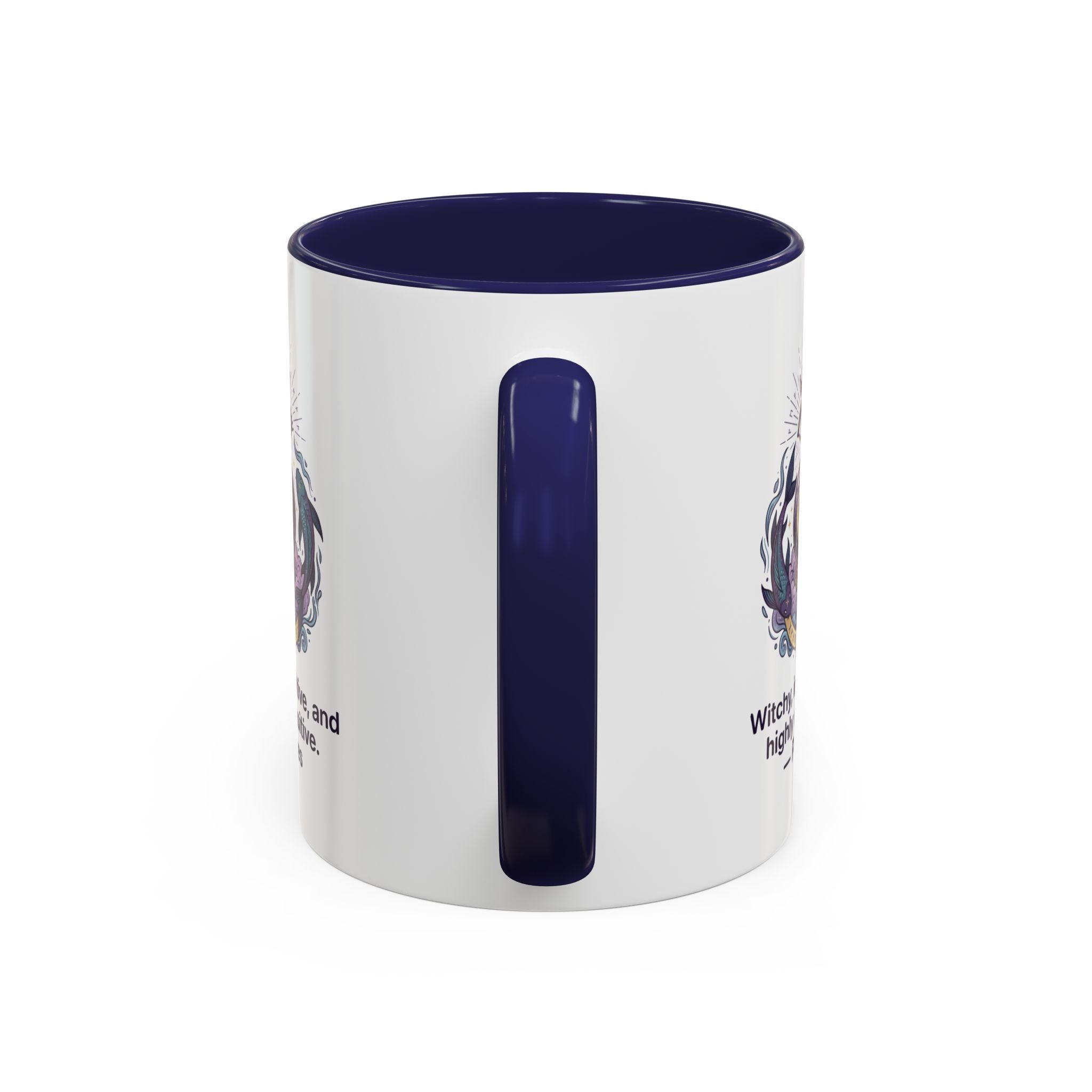 Pisces Witchy Accent Mug — "Witchy, intuitive, and highly sensitive" Astrology Coffee Cup (11/15oz)