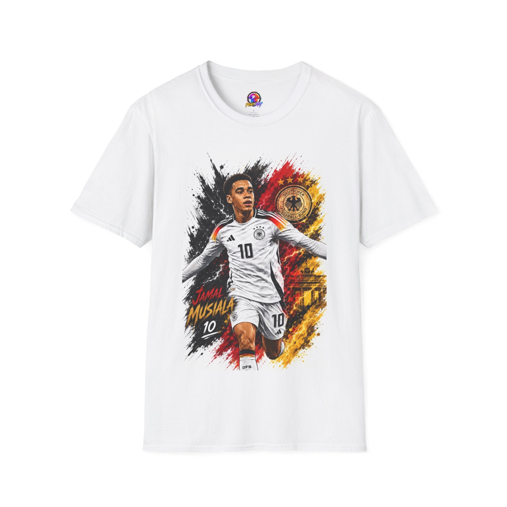 Germany Soccer Player Graphic T-Shirt — Jamal Musiala Germany Jersey Design