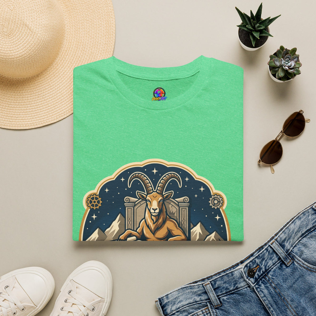 Capricorn Zodiac T-Shirt — "Building an Empire" Goat Horoscope Tee
