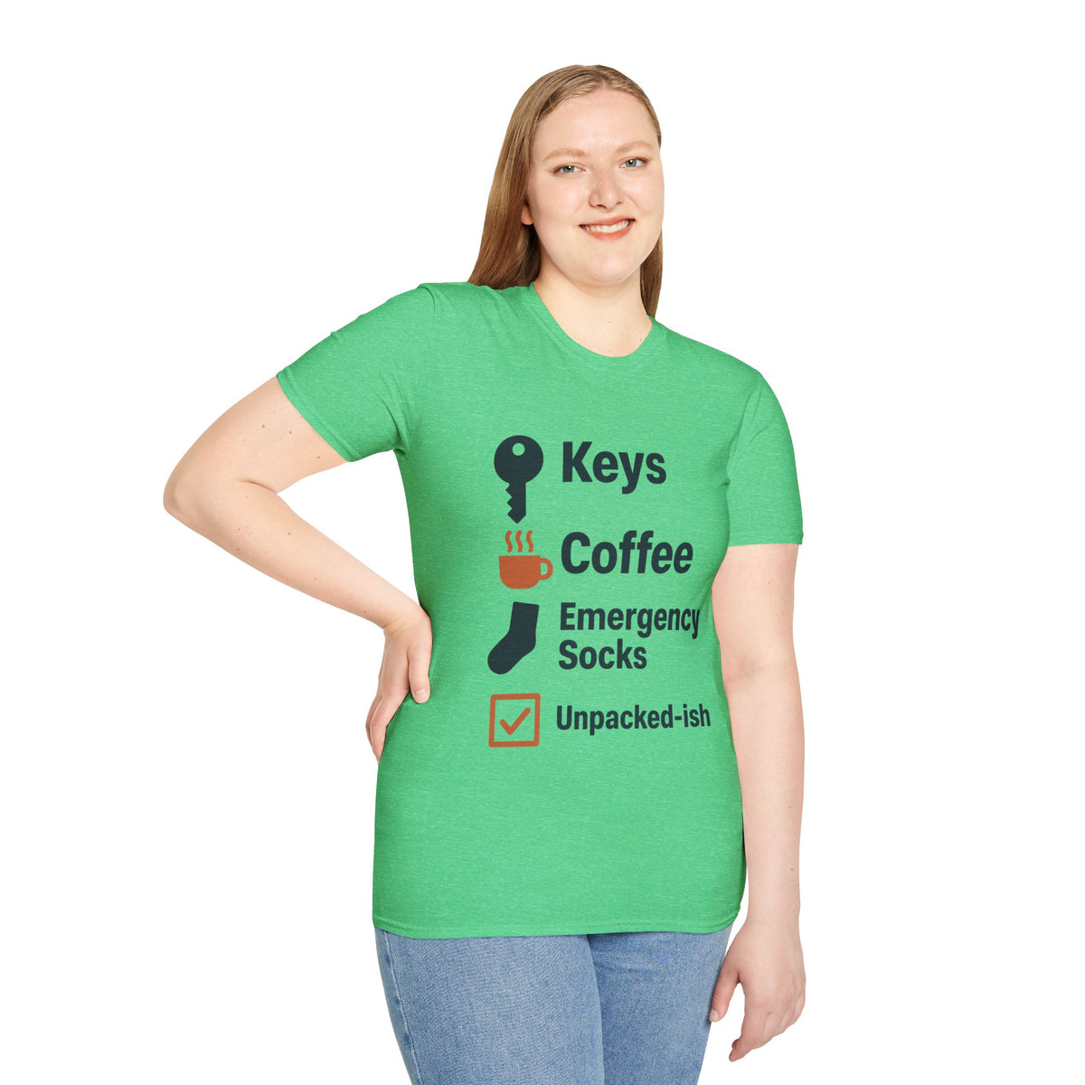 Keys, Coffee, Phone, Wallet Checklist T-Shirt — Minimal Daily Essentials Graphic Tee - Trending Now - August 2026