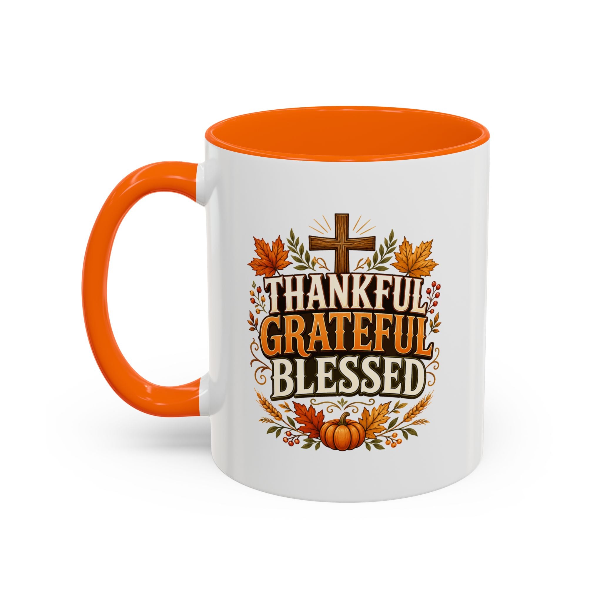 Thanksgiving Mug Thankful Grateful Blessed Coffee Mug