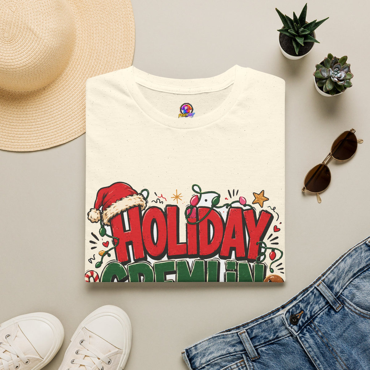 Holiday Gremlin Mode T-Shirt — Christmas Cute Festive Graphic Tee
