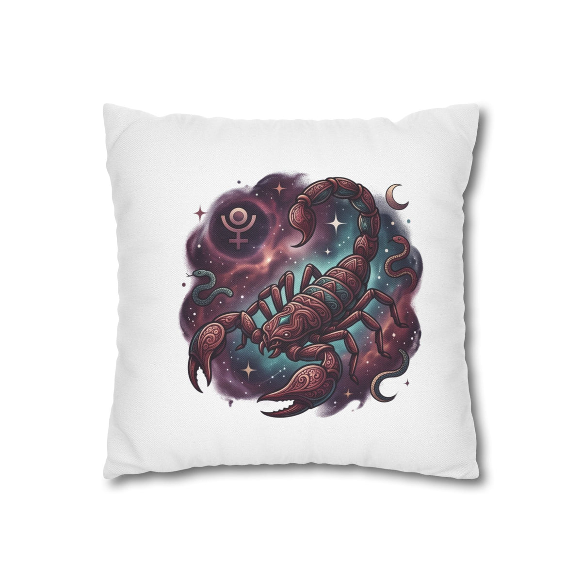Scorpio Zodiac Scorpion Pillowcase — Astrological Night Sky Throw Pillow