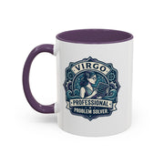 Virgo 'Professional Problem Solver' Accent Coffee Mug — Zodiac Astrology Gift