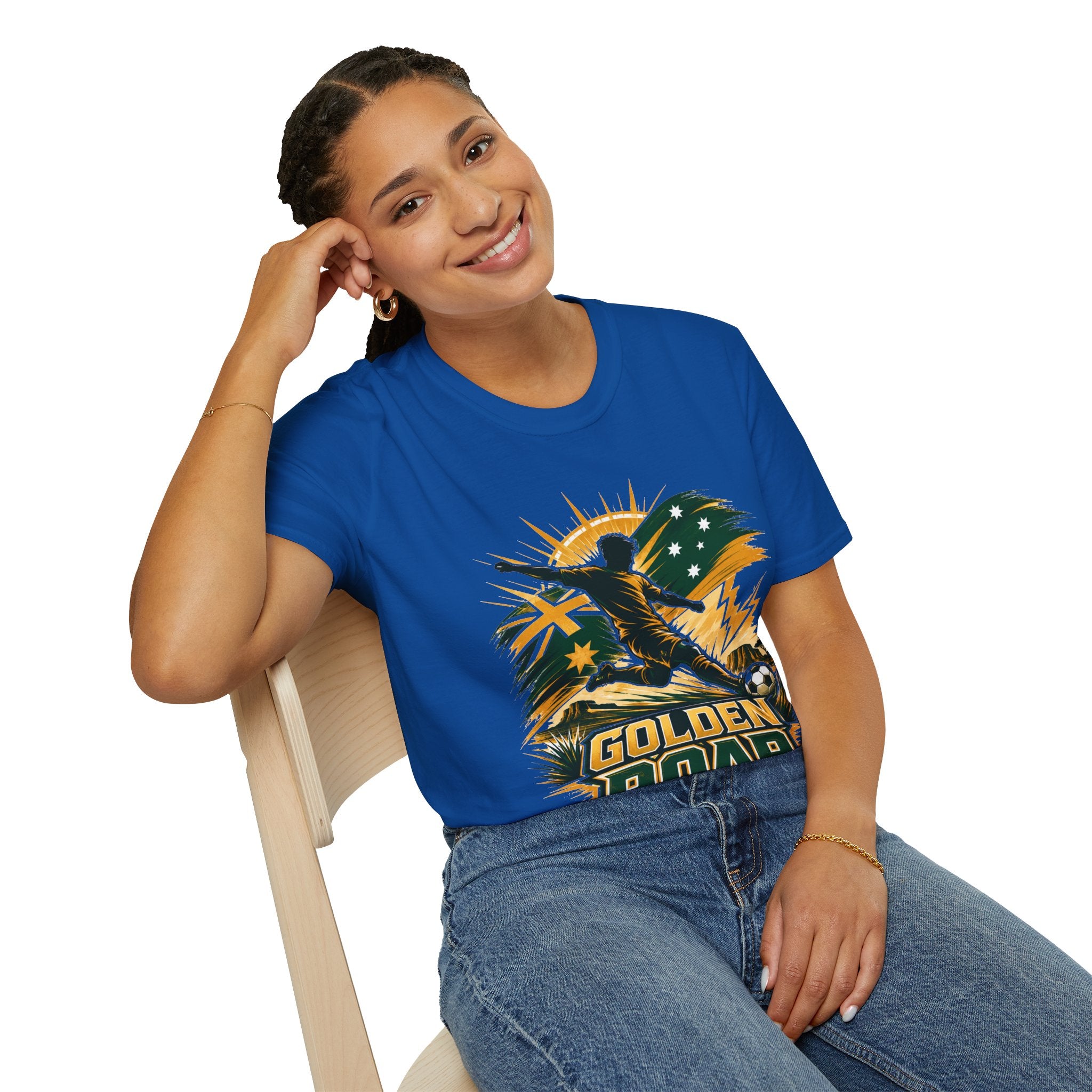 Australia Golden Roar Soccer T-Shirt — Australian Football Fan Tee