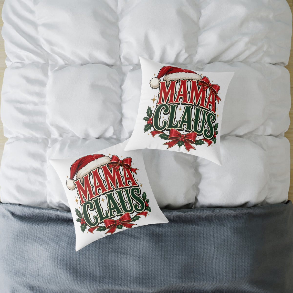 Mama Claus Christmas Pillow — Festive Holiday Decorative Throw Pillow