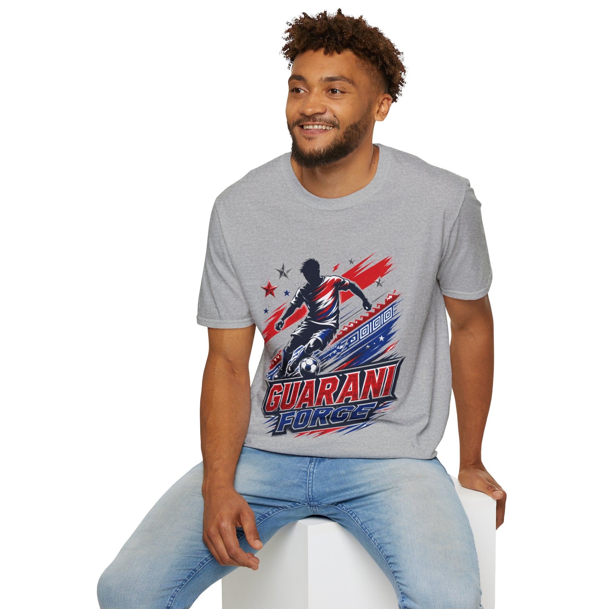 Paraguay Guarani Force Soccer T-Shirt — Red, White & Blue Futbol Fan Tee