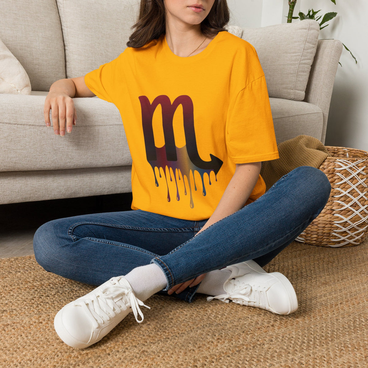 Scorpio Drip Symbol T-Shirt — Zodiac Scorpion Astrology Tee
