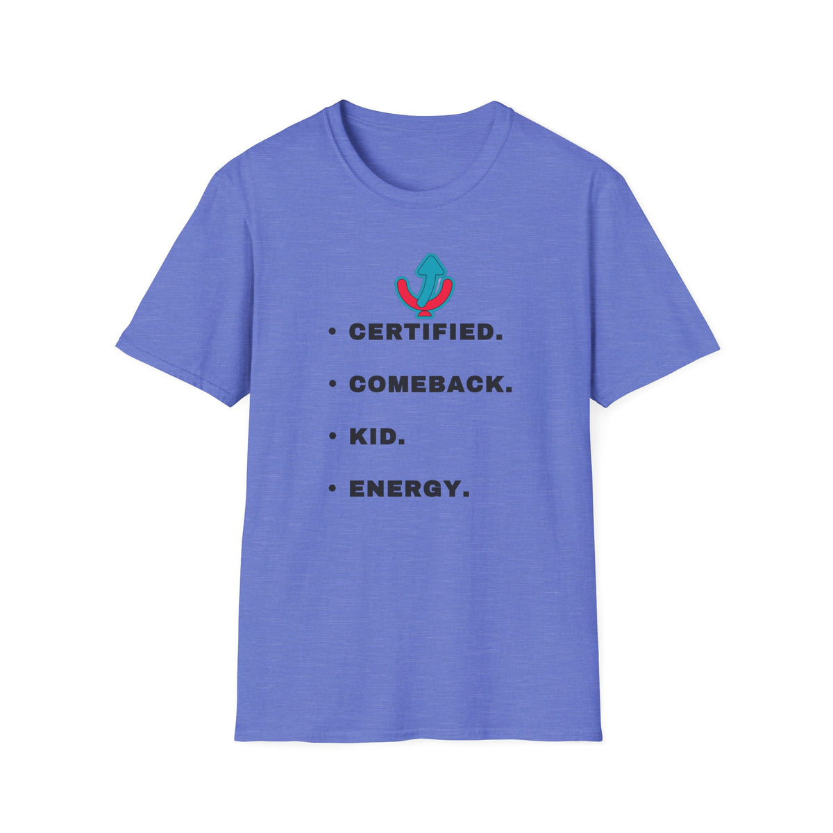 T-Shirt — "Certified. Comeback. Kid. Energy." Graphic Tee (Retro Anchor Logo) - Trending Now - September 2026