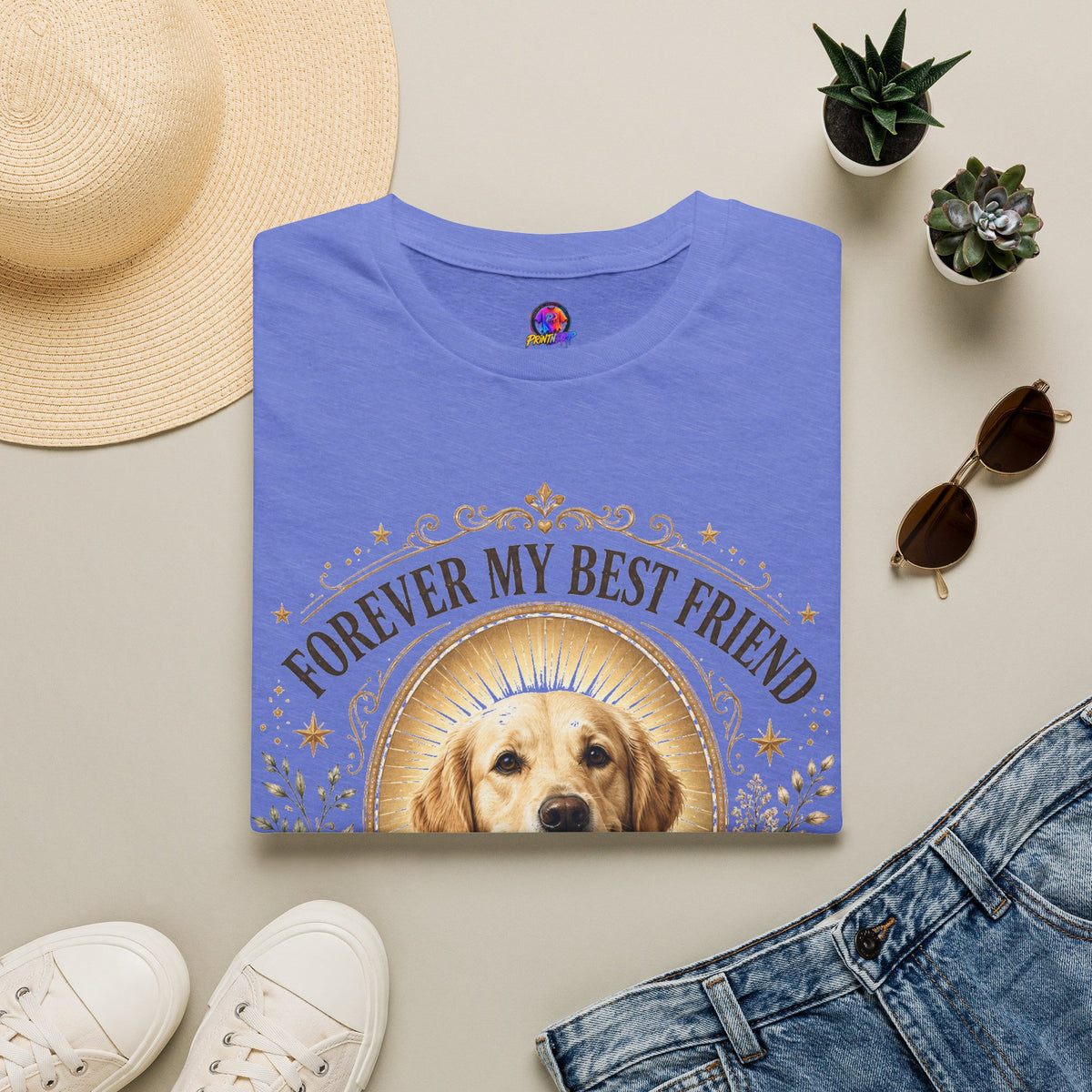 Forever My Best Friend Dog T-Shirt — Personalized Pet Memorial Tee ("Bailey")