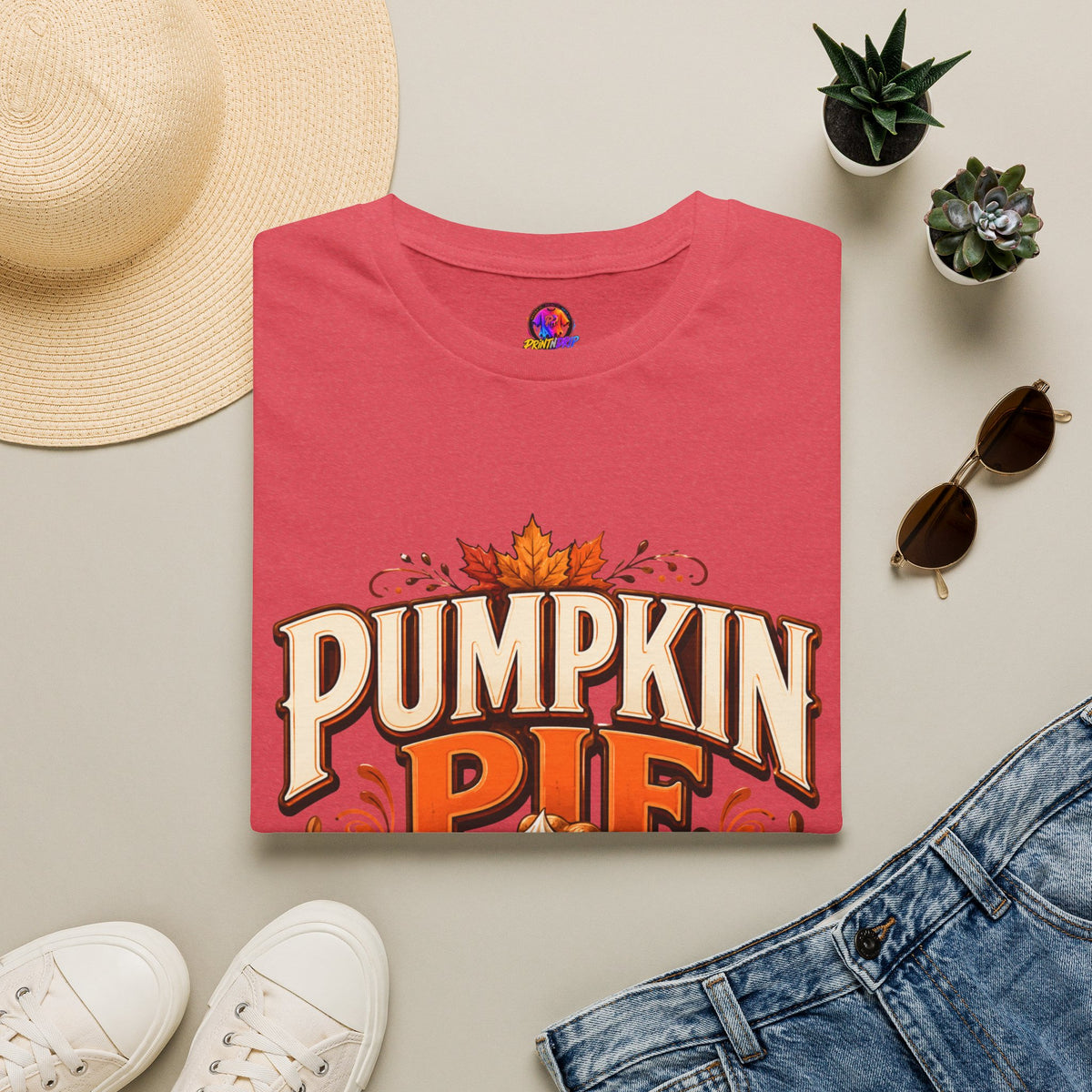 Thanksgiving T-Shirt Pumpkin Pie Season T-Shirt — Autumn Thanksgiving Dessert Lover Tee