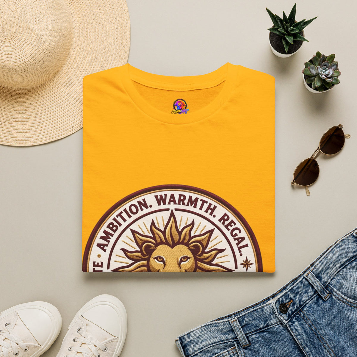 Leo Zodiac Lion T-Shirt — Ambition, Warmth & Regal Pride Graphic Tee