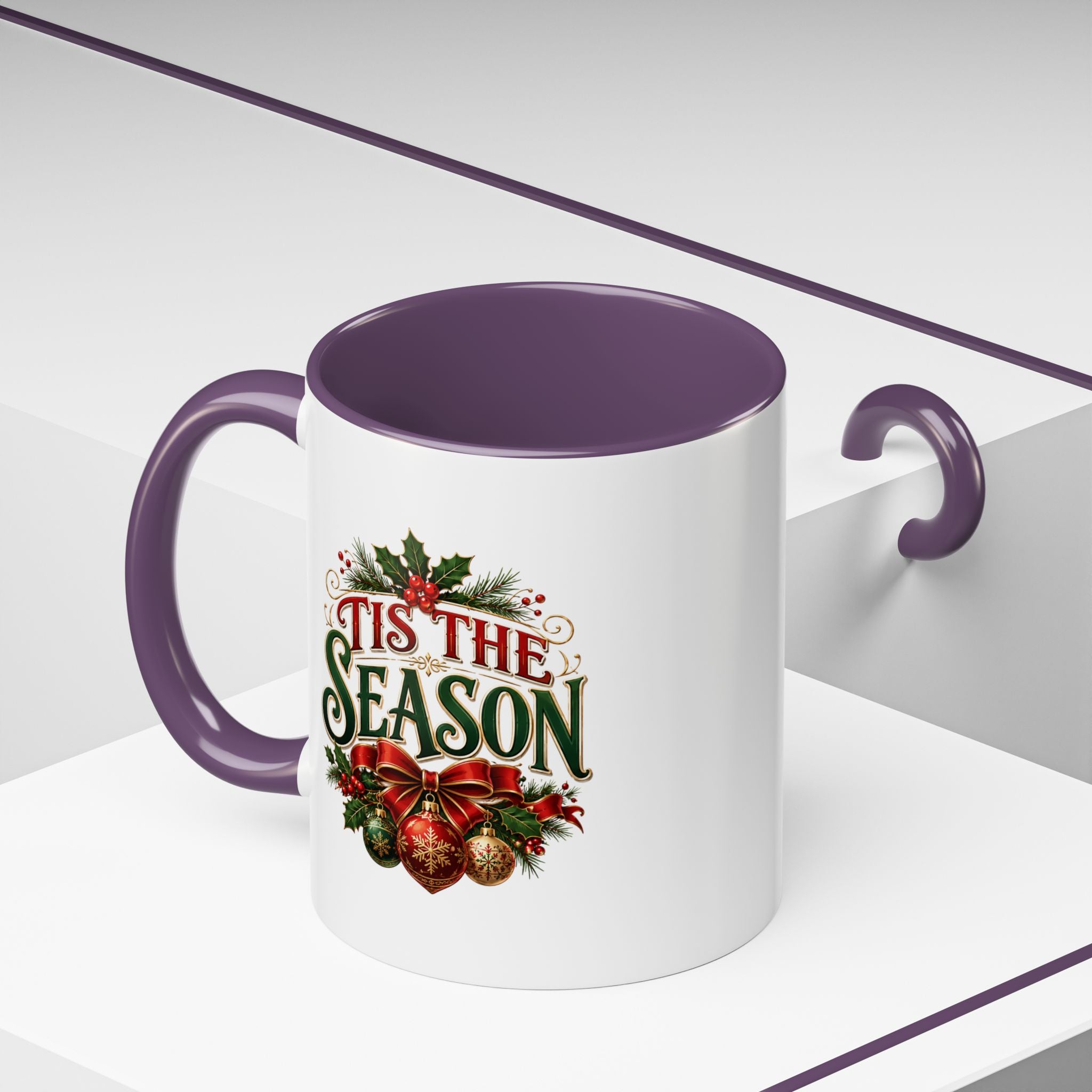 Tis The Season Accent Coffee Mug - Holiday Christmas Coffee Cup