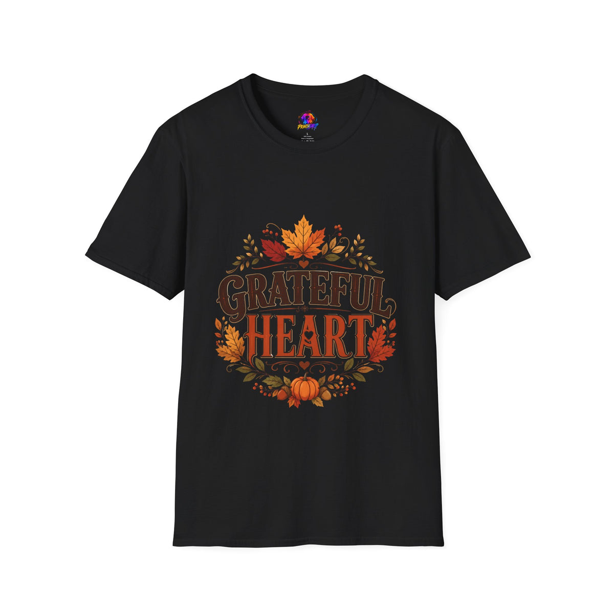 Thanksgiving T-Shirt Grateful Heart T-Shirt — Autumn Leaves Thanksgiving Tee