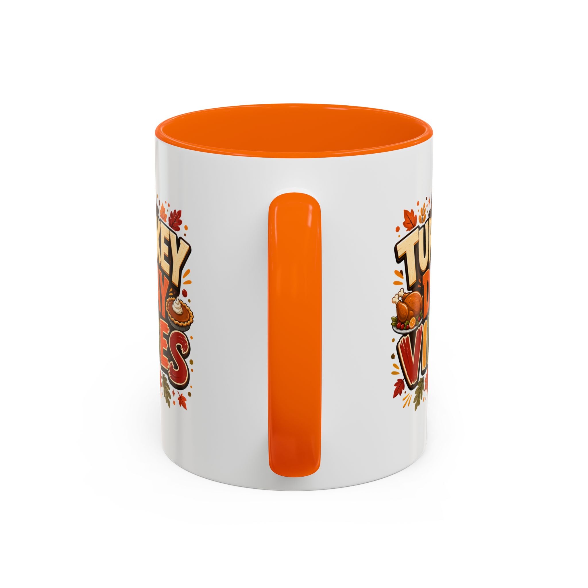 Thanksgiving Mug Turkey Day Vibes Accent Mug — Thanksgiving Coffee Cup