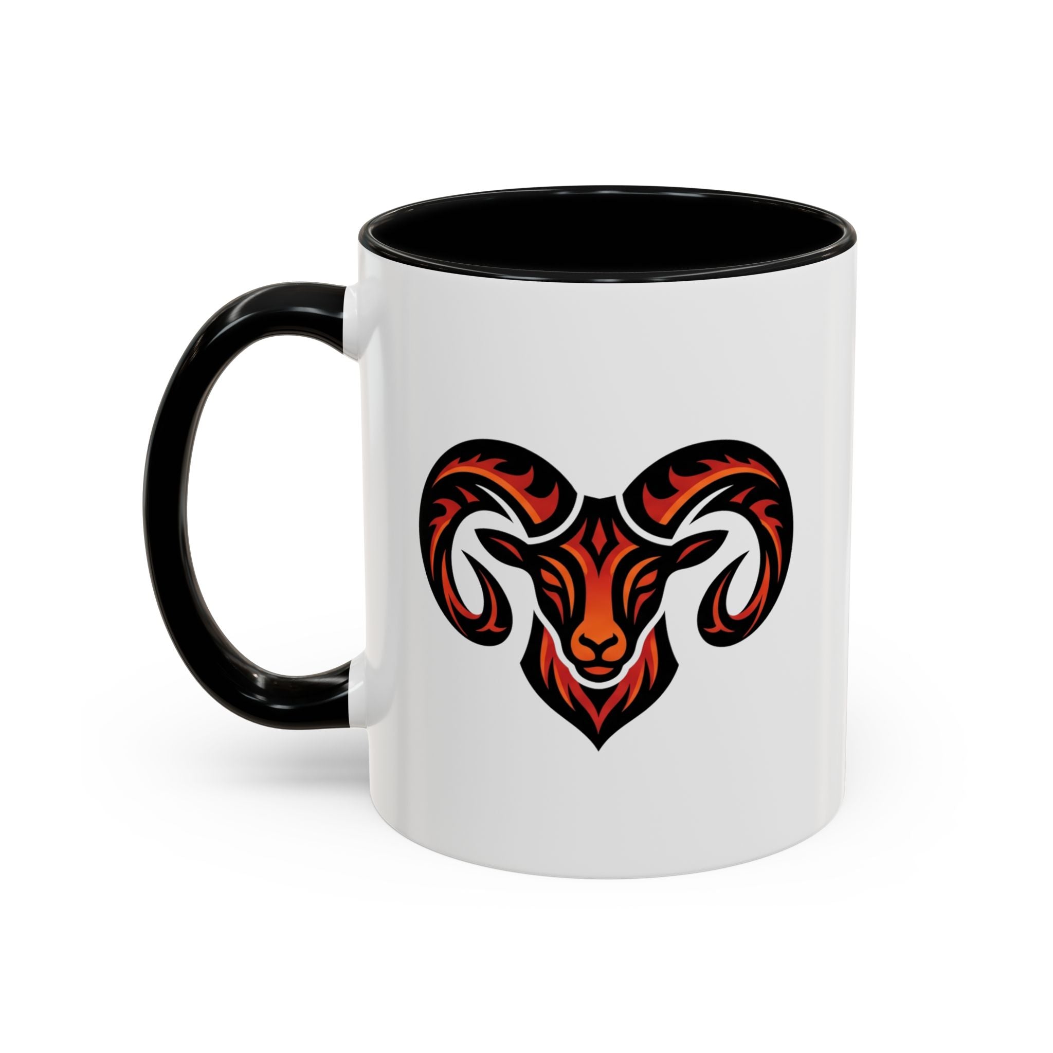 Ram Head Coffee Mug — Bold Tribal Goat Design Accent Mug