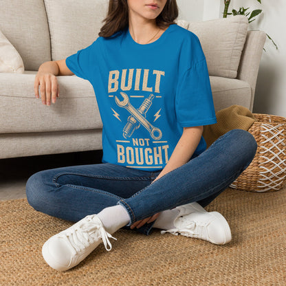 Built Not Bought T-Shirt — Vintage Mechanic DIY Garage Tee