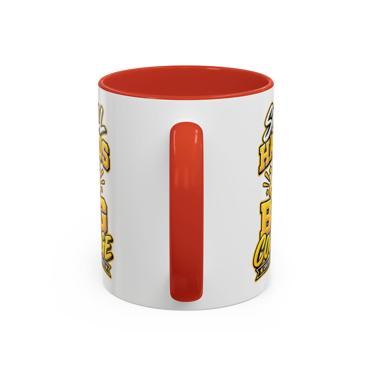 Coffee Mug - "Small Hands Big Courage" Childhood Cancer Awareness Accent Mug
