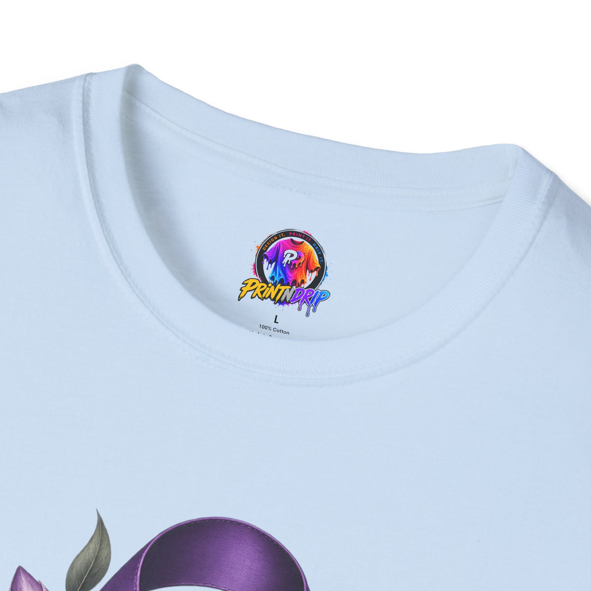 Healing Is Power Purple Ribbon Awareness Domestic Violence  T-Shirt