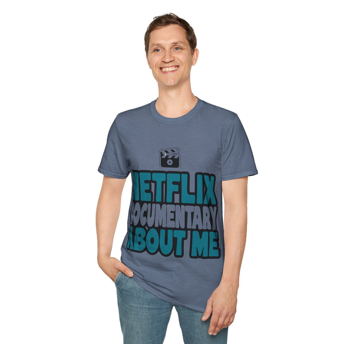 Netflix Documentary About Me Blue Block Bubble Font T-Shirt - Y2K Pop Culture Graphic Tee - Trending Now - September 2026
