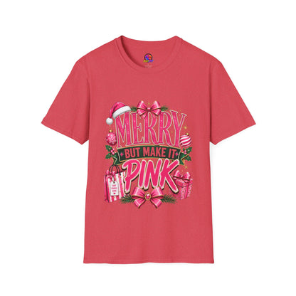 Christmas T-Shirt — "Merry But Make It Pink" Holiday Tee
