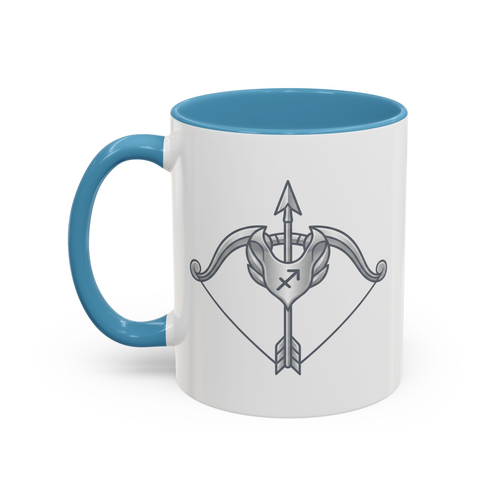 Sagittarius Bow & Arrow Accent Coffee Mug – Zodiac Sagittarius Astrology Gift
