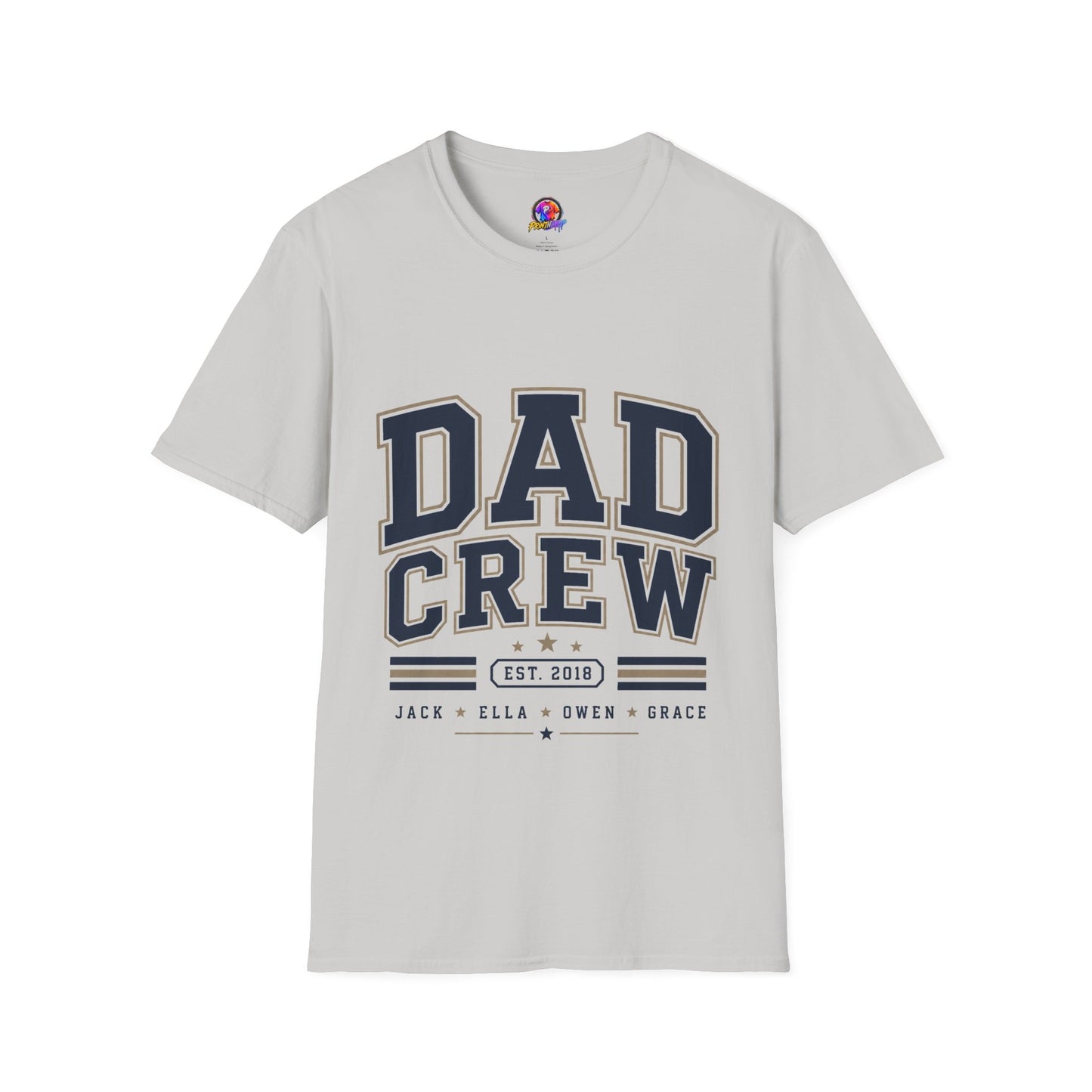Dad Crew T-Shirt — Vintage Collegiate "DAD CREW" Father's Day Tee
