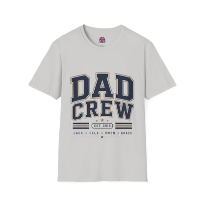 Dad Crew T-Shirt — Vintage Collegiate "DAD CREW" Father's Day Tee