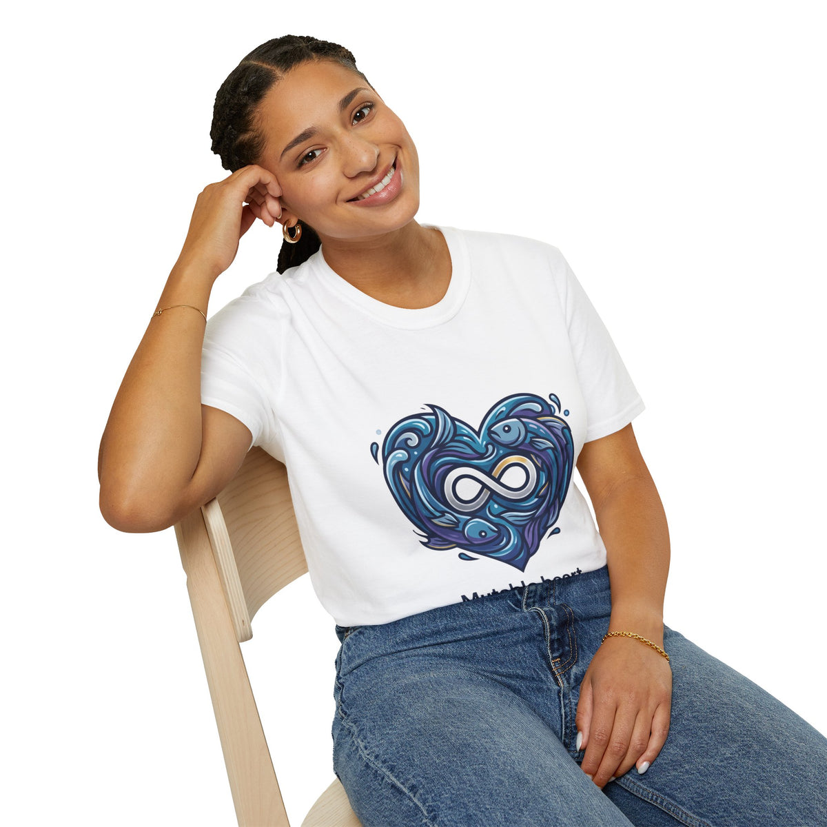 Pisces Infinity Heart T‑Shirt — Zodiac Ocean Love Tee