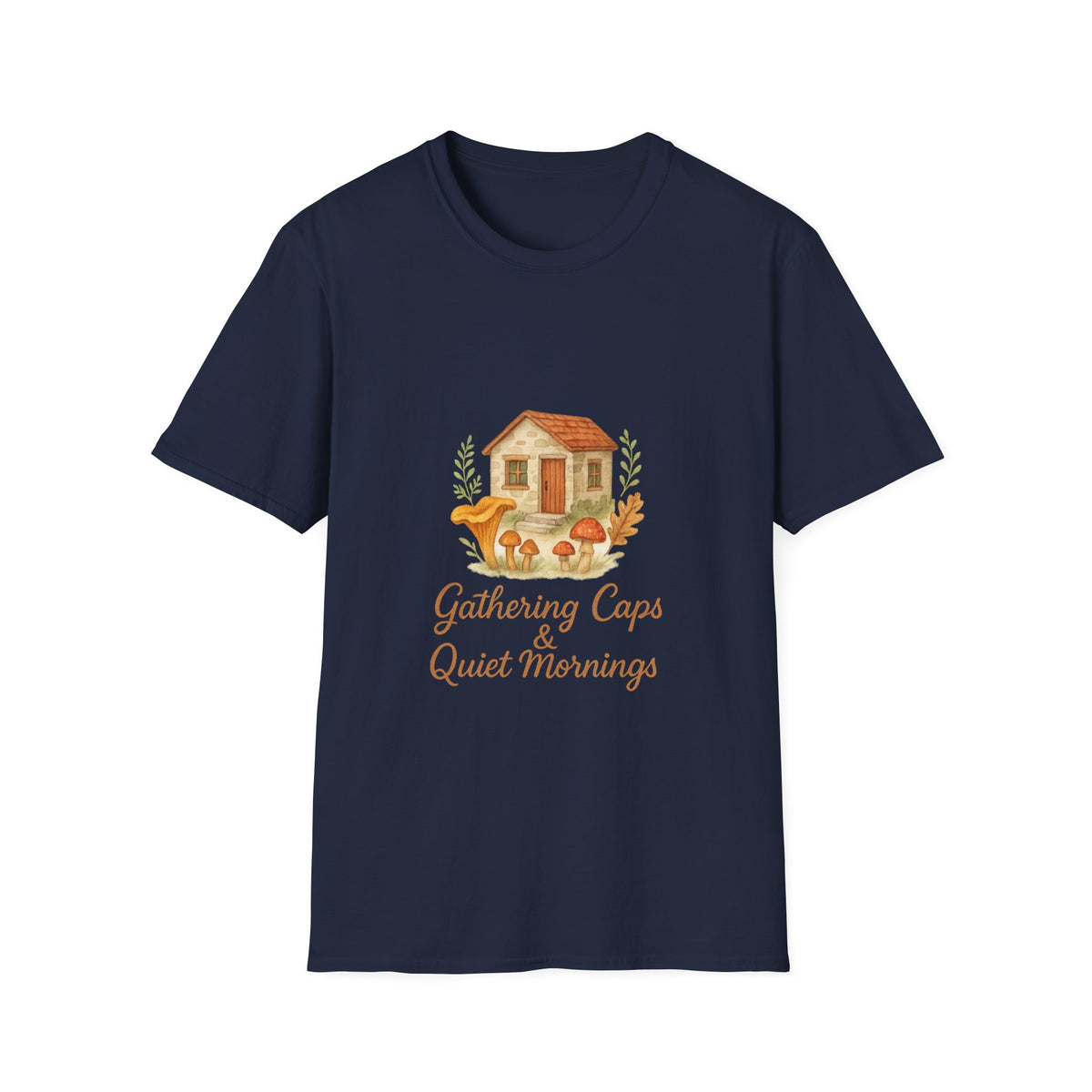 Cozy Cottage Graphic T-Shirt — 'Gathering Days, Quiet Mornings' - Trending Now - October 2026