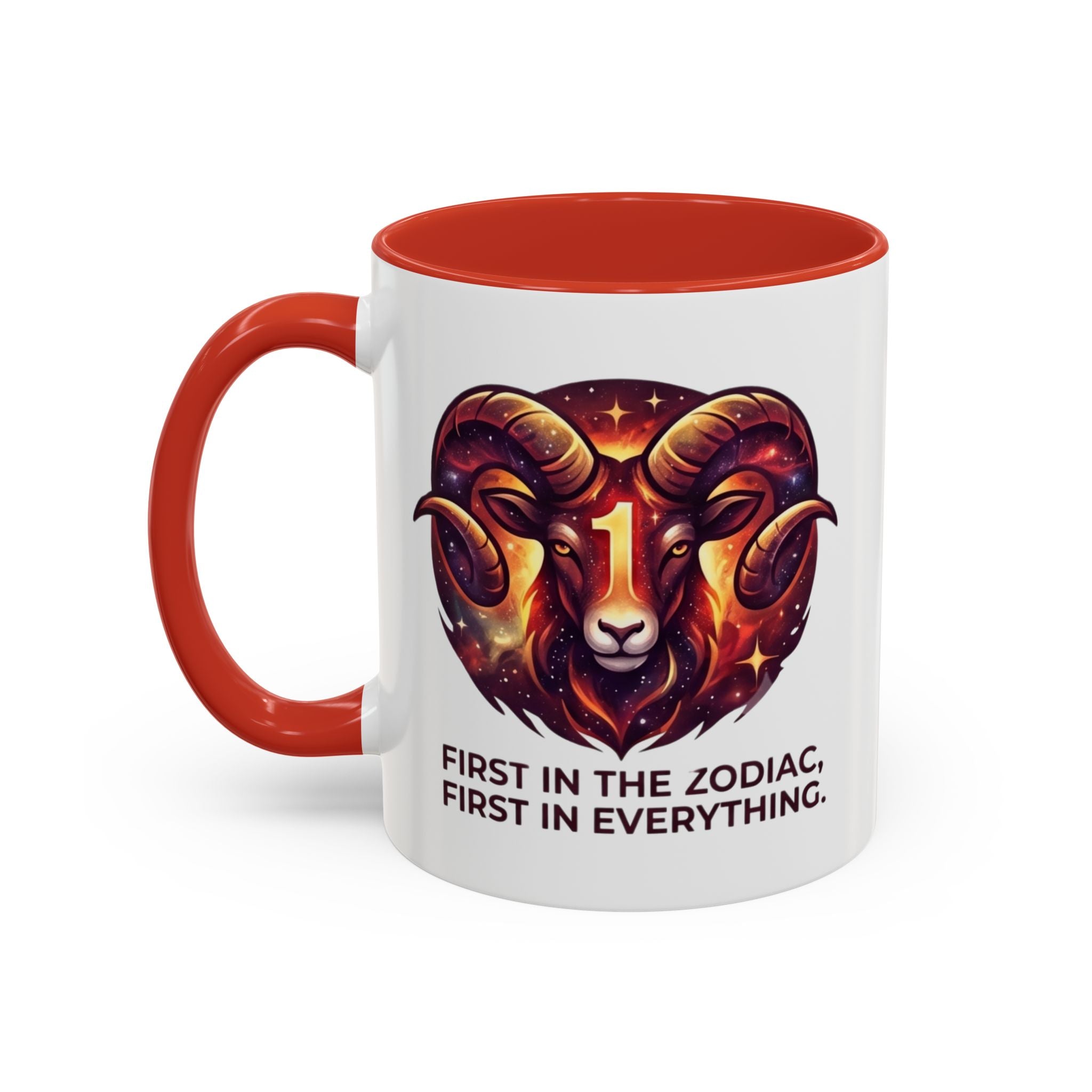 Aries Zodiac Coffee Mug — "First in the Zodiac, First in Everything" Accent Mug