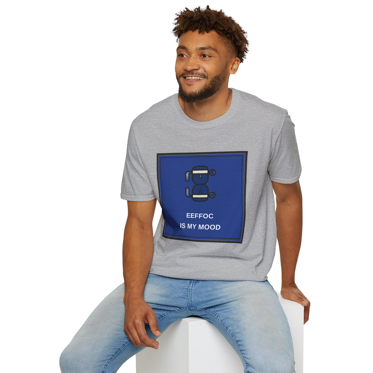 T‑Shirt — 'BeeFoc Is My Mood' Blue Robot Graphic Tee - Trending Now - August 2026