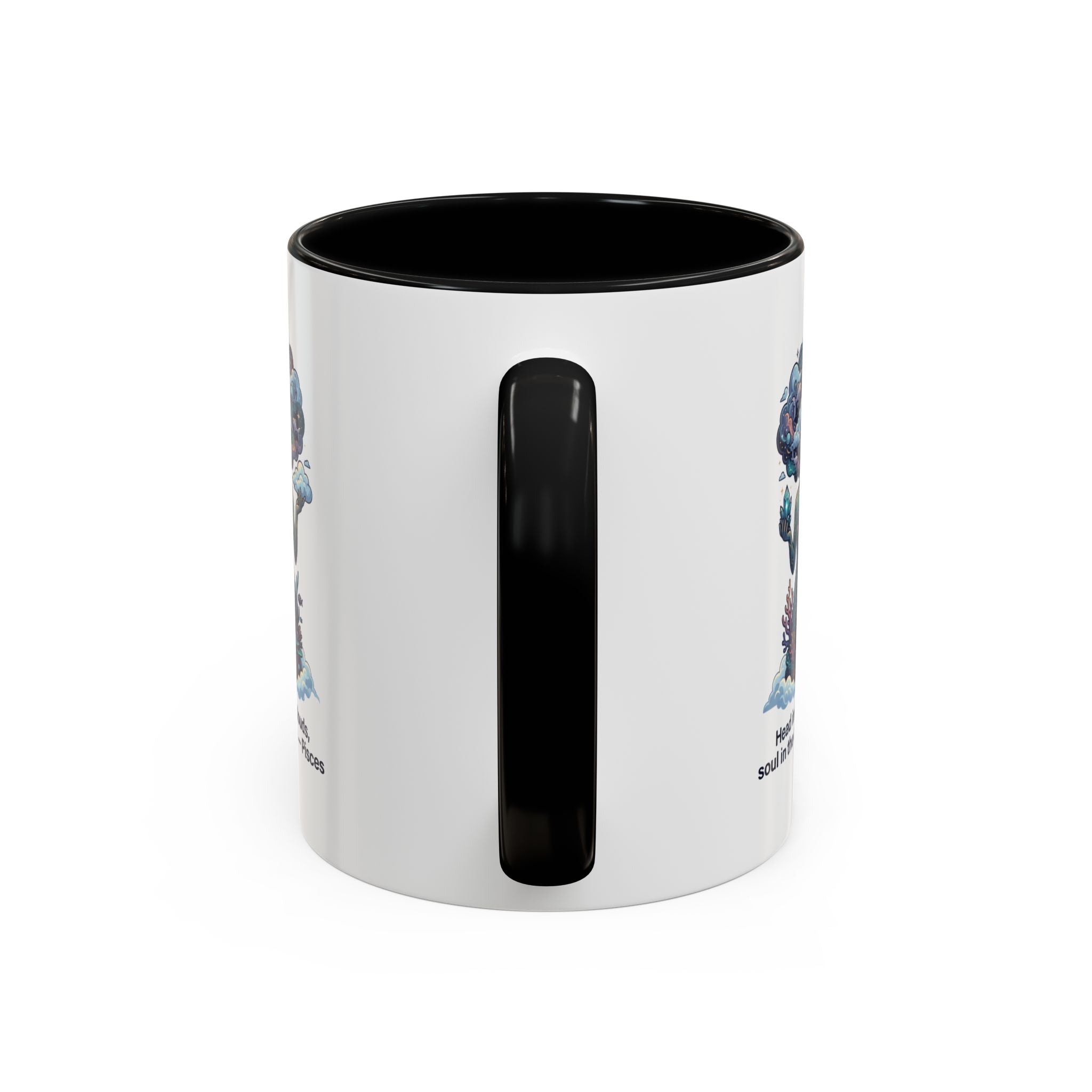 Pisces Coffee Mug — "Head in the clouds, soul in the deep" Accent Mug