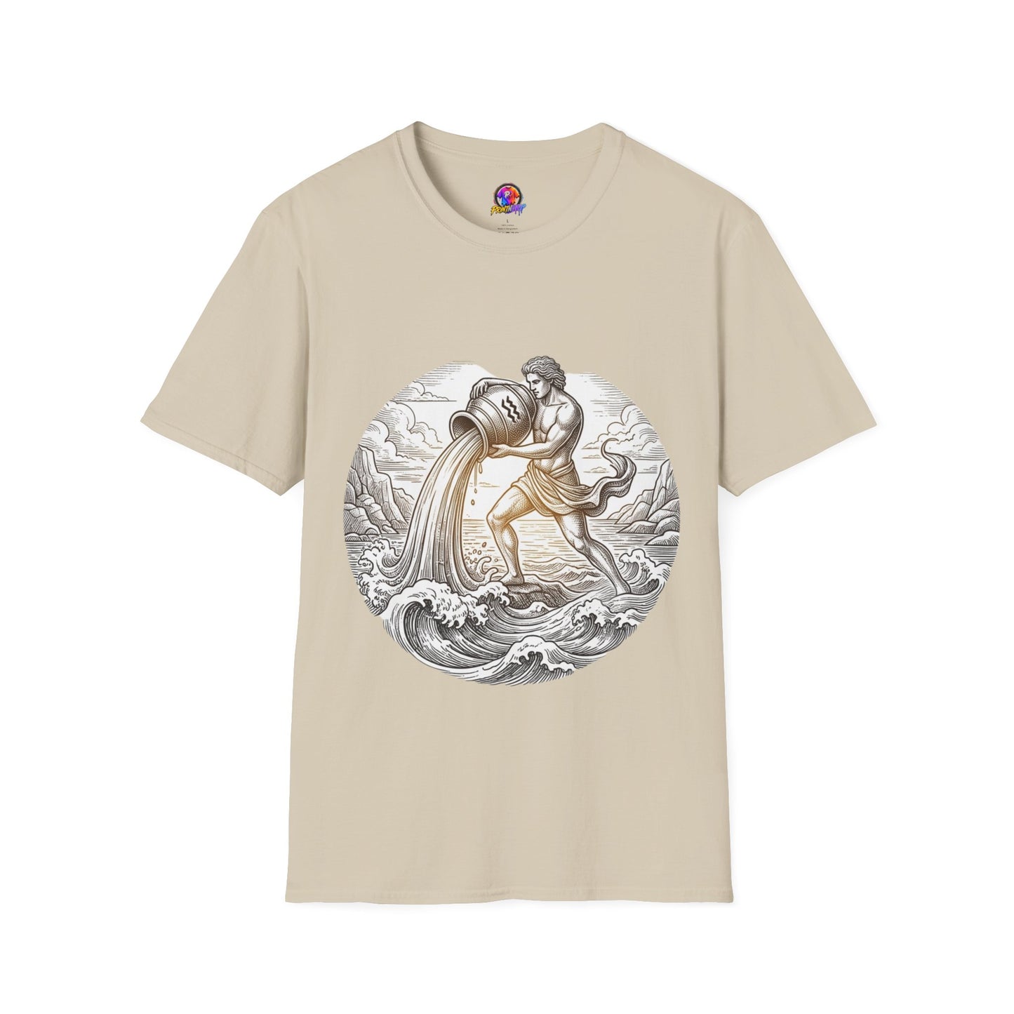 Aquarius Zodiac T-Shirt — Vintage Water Bearer Astrology Tee