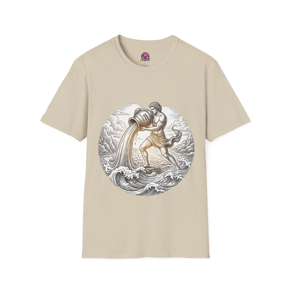 Aquarius Zodiac T-Shirt — Vintage Water Bearer Astrology Tee