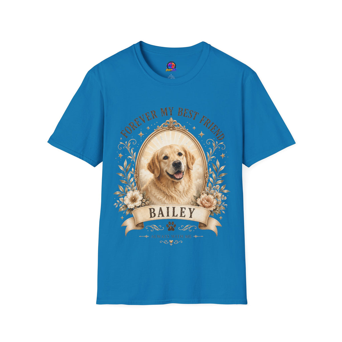 Dog Memorial T-Shirt — "Forever My Best Friend" Personalized Pet Tribute