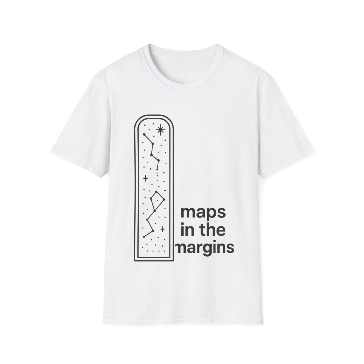 "Maps In The Margins" Travel Bookmark Tee | Minimalist Wanderlust Graphic T-Shirt - Trending Now - September 2026