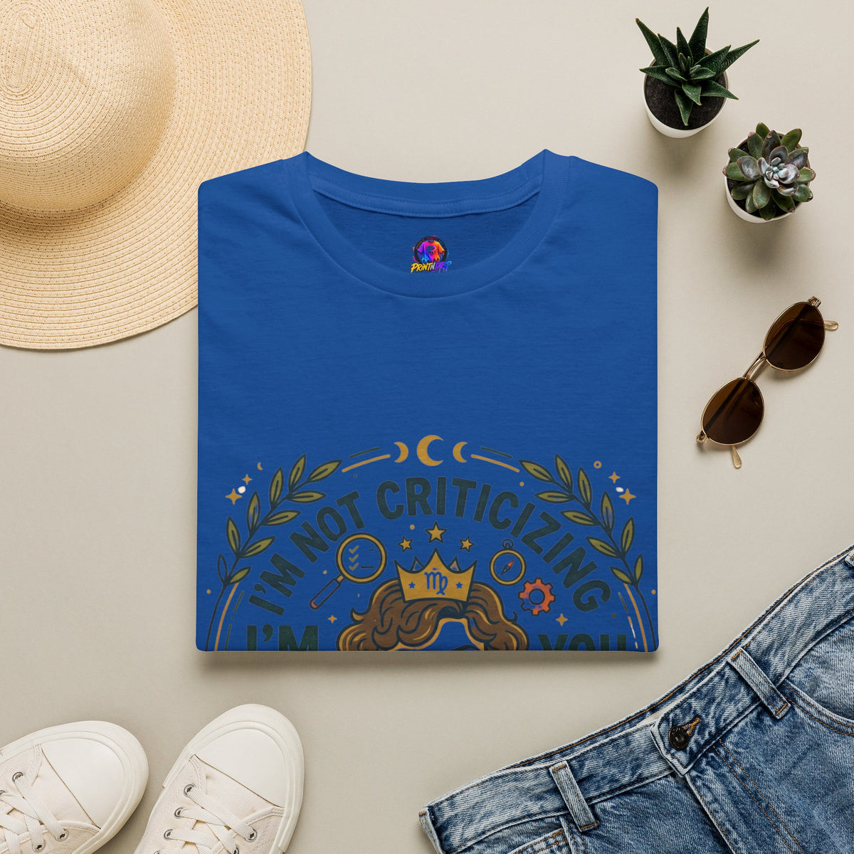 Virgo Zodiac T-Shirt — “I’m Not Criticizing, I’m a Virgo (Okay, Maybe a Little)”