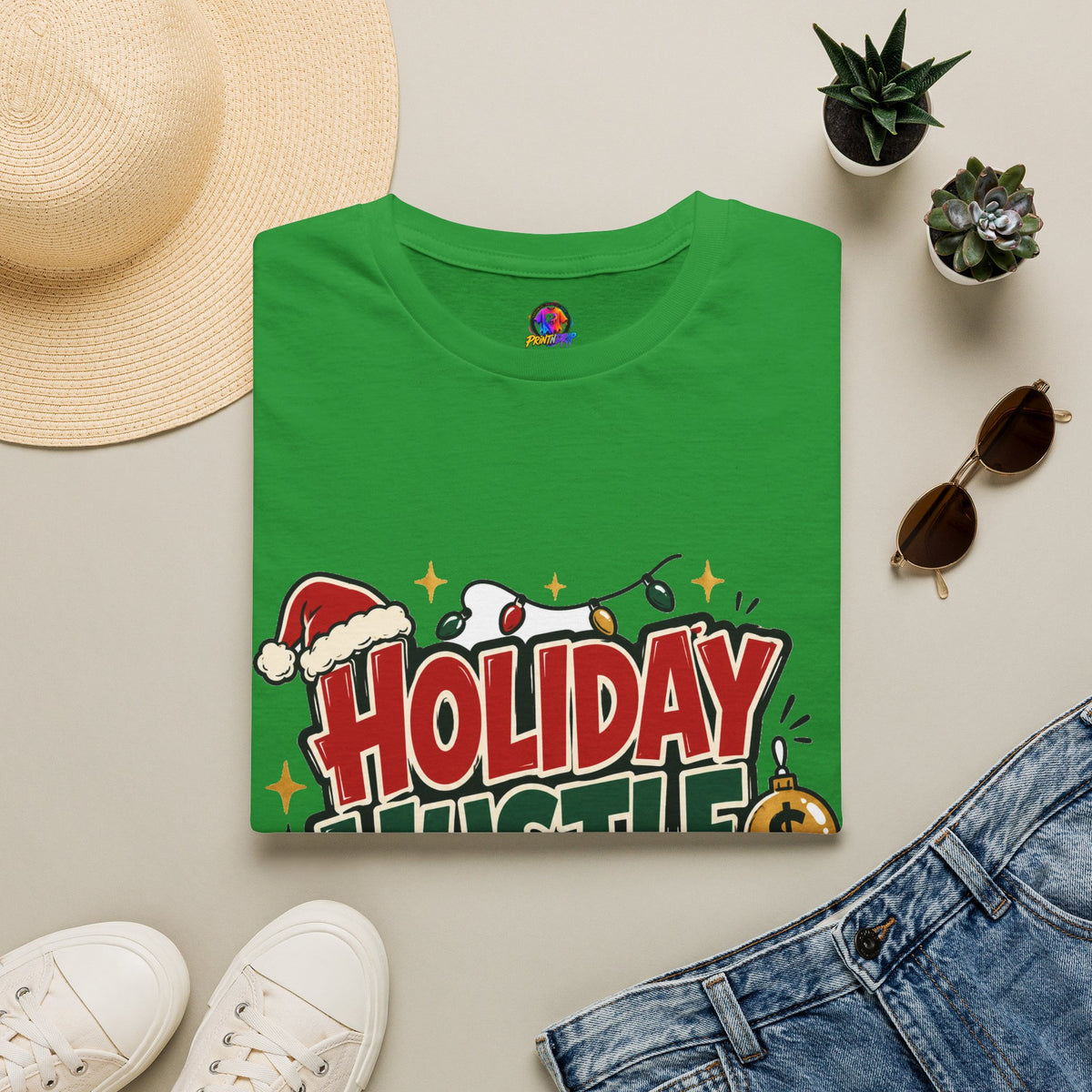 Holiday Hustle Mode T-Shirt — Funny Christmas Graphic Tee