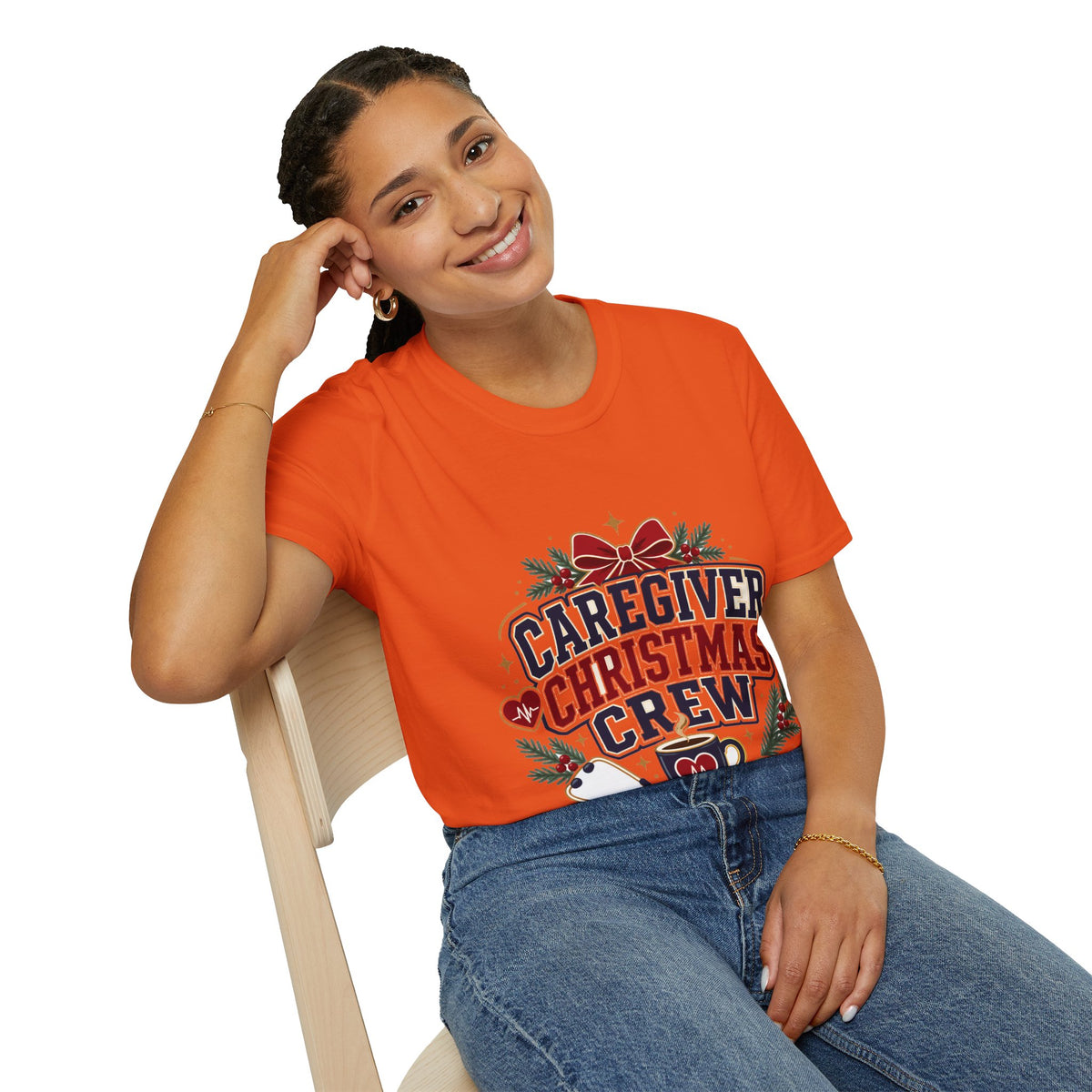 Caregiver Christmas Crew T-Shirt — Holiday Nurse & Caregiver Gift