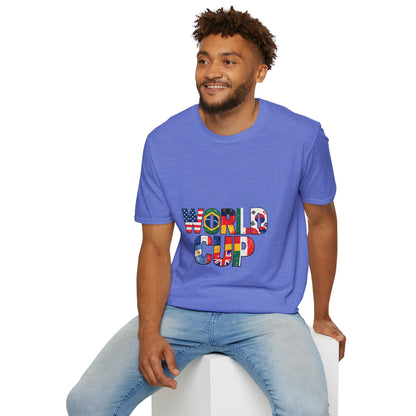 World Cup Flag Graphic T-Shirt — 'WORLD CUP' International Soccer Fans Tee