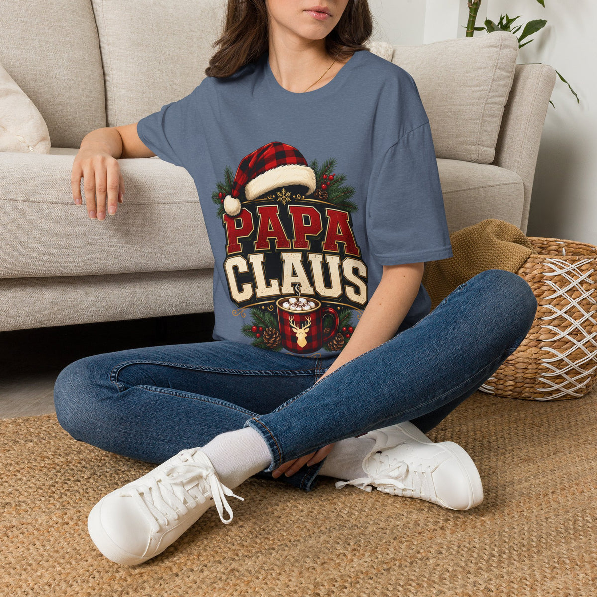 Papa Claus T-Shirt — Festive Holiday Dad Christmas Tee