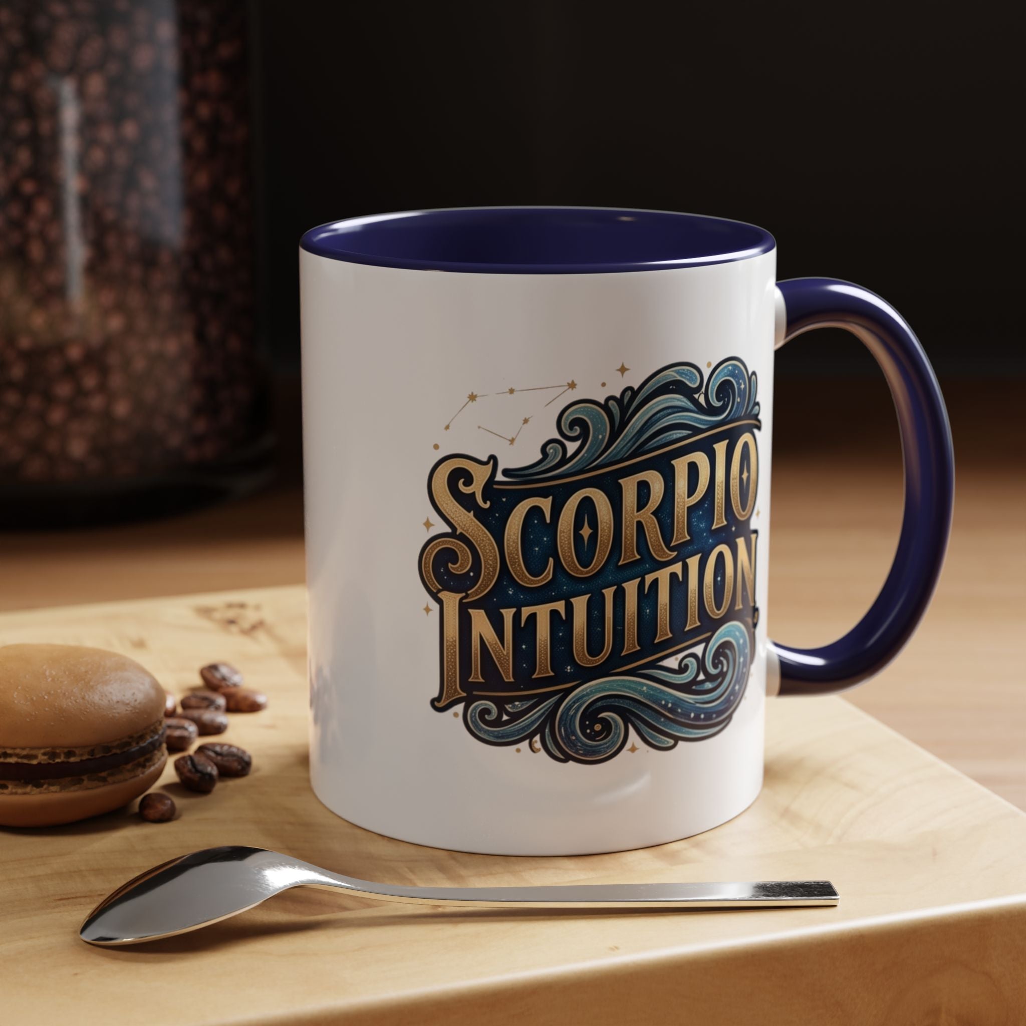 Scorpio Intuition Accent Coffee Mug — Zodiac Astrology Gift