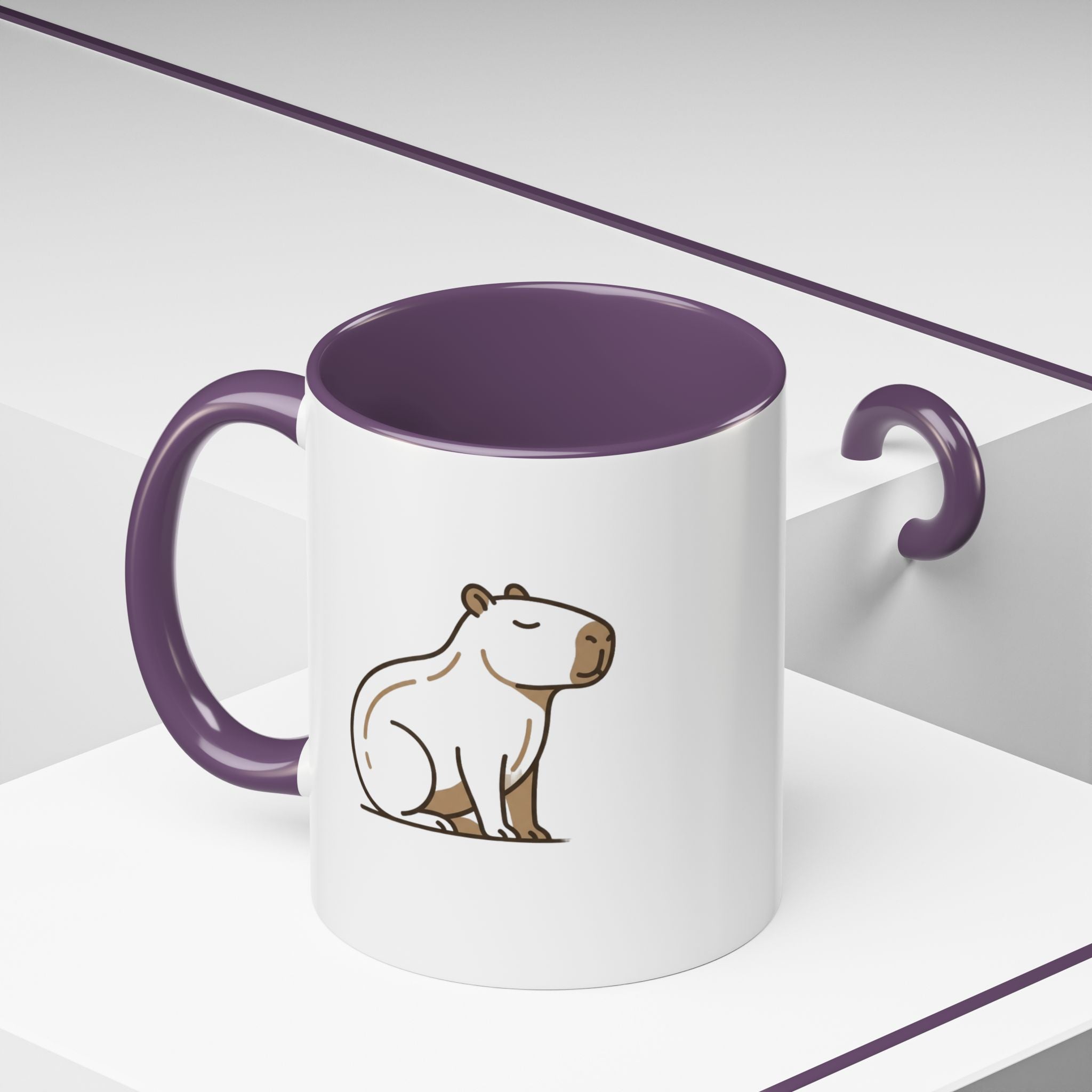 Funny Capybara Coffee Mug — Cute Relaxed Capybara Accent Mug