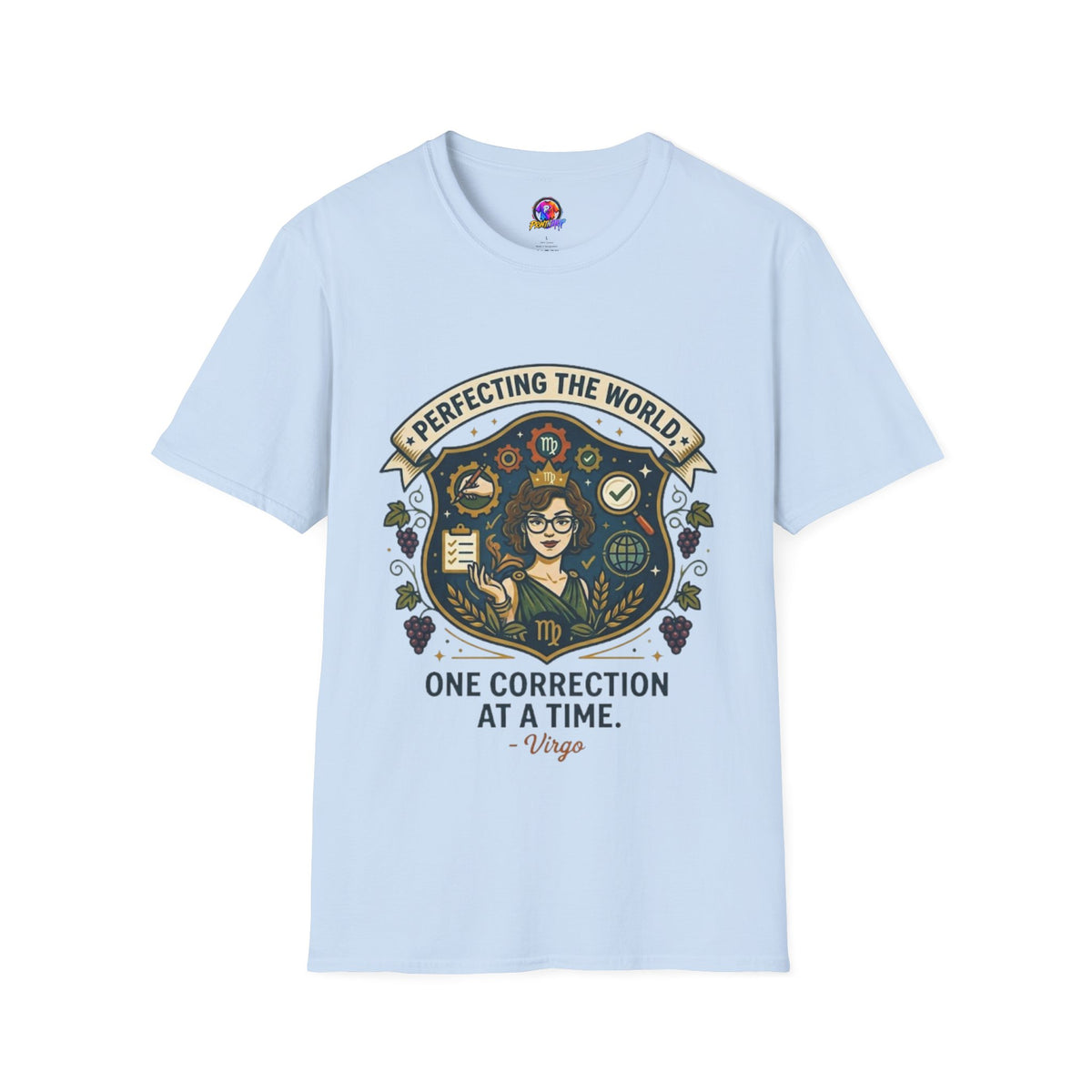 Virgo T‑Shirt — "Perfecting the World One Correction at a Time" Zodiac Tee