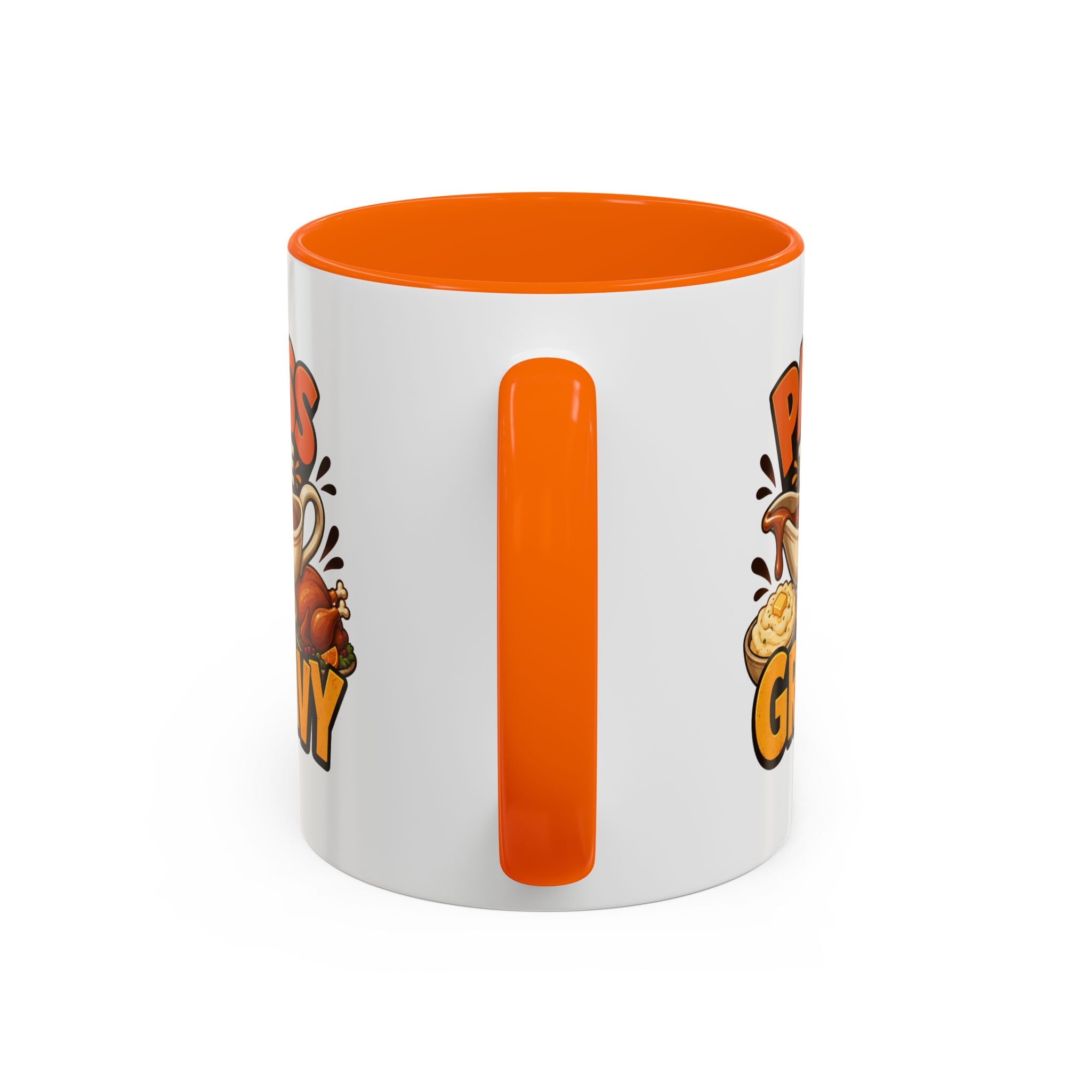 Thanksgiving Mug Pass the Gravy Coffee Mug — Thanksgiving Turkey & Gravy Bowl Accent Mug