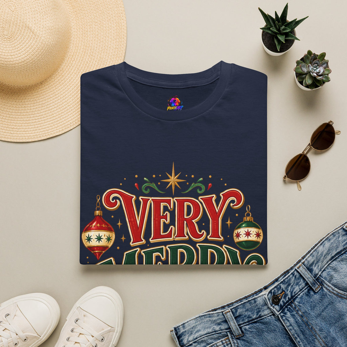 Very Merry Club T-Shirt — Festive Christmas Holiday Tee