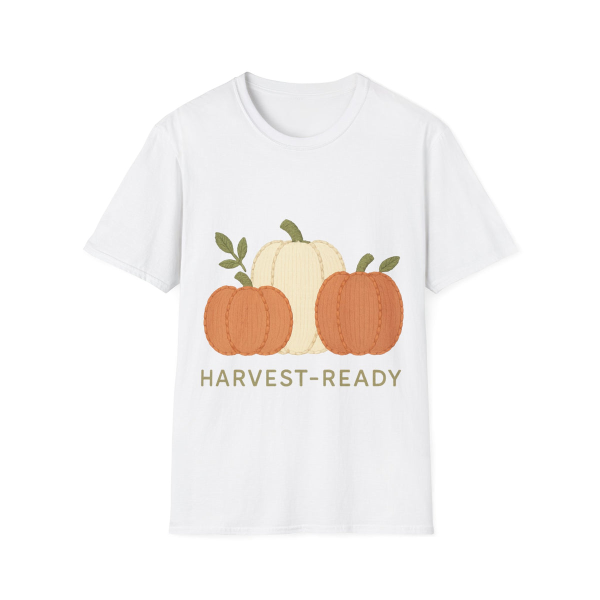 Harvest Ready Cute Pumpkin Graphic Tee - Autumn Fall Season Aesthetic T-Shirt - Trending Now - September 2026